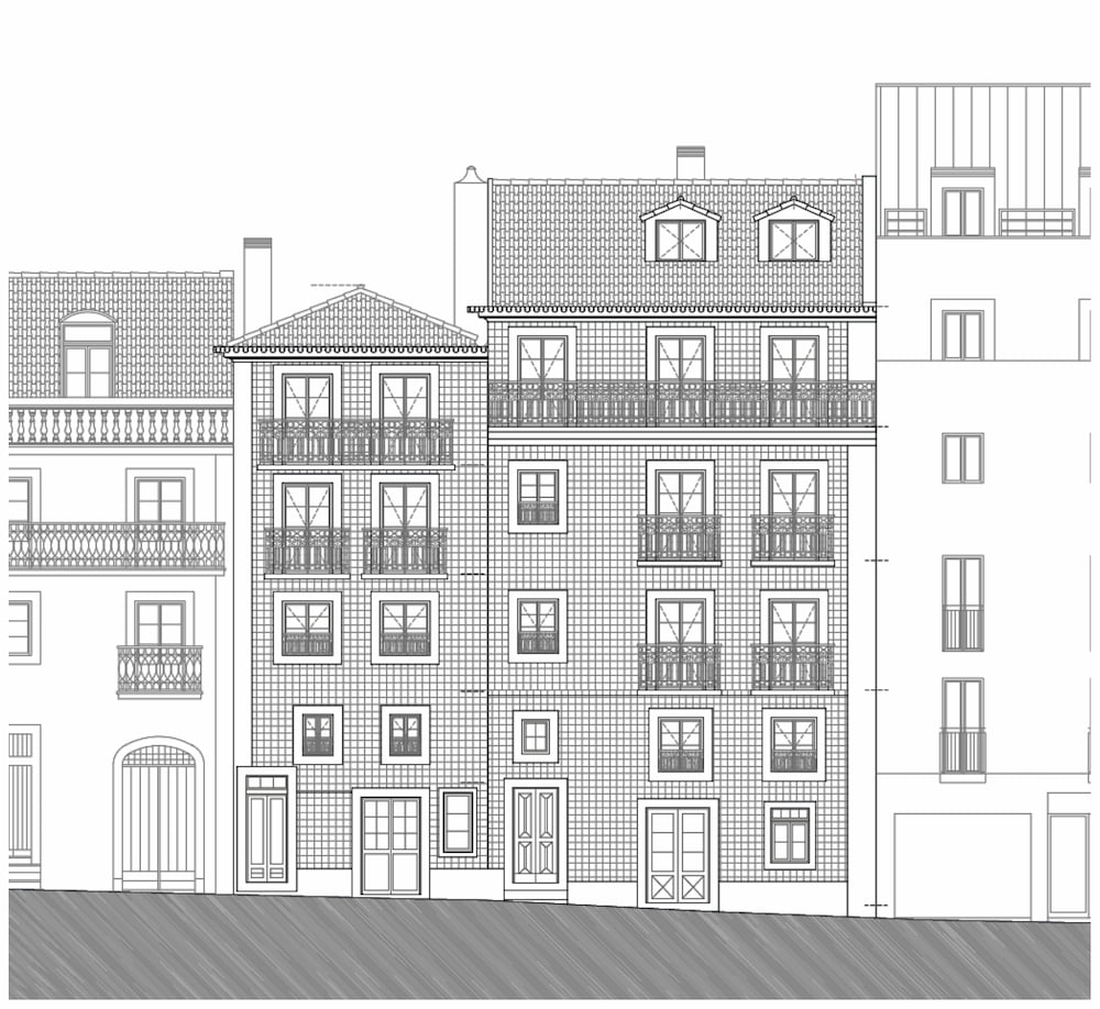 Projeto de Reabilitação de 2 Edifícios no Intendente - Fachada IMG